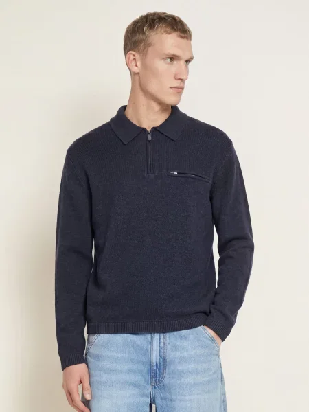 Levi's® Pletená Polokošile S Volným Střihem tmavě modrá