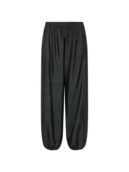 Pantaloni St. Agni de mătase negru