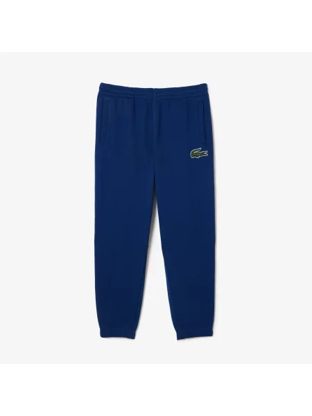 Lacoste Spodnie Dresowe Unisex Z Bawełny Organicznej Z Polaru granatowe