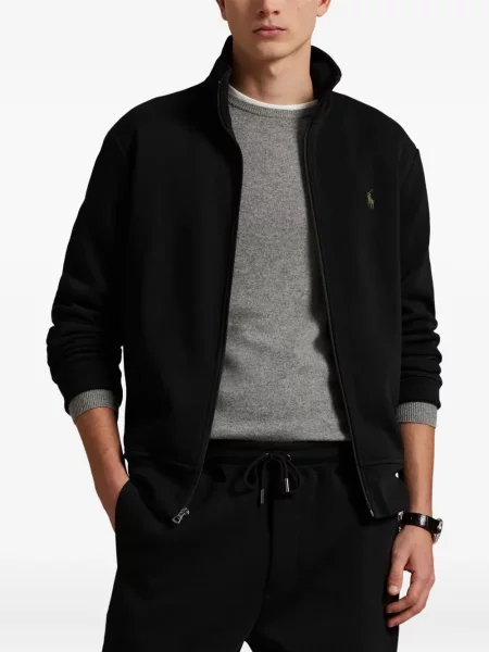 Briaunotas pusiau užtrauktukas zomšinės bokseriai Polo Ralph Lauren balta