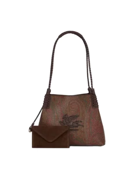 Torebka Etro skórzana brązowa