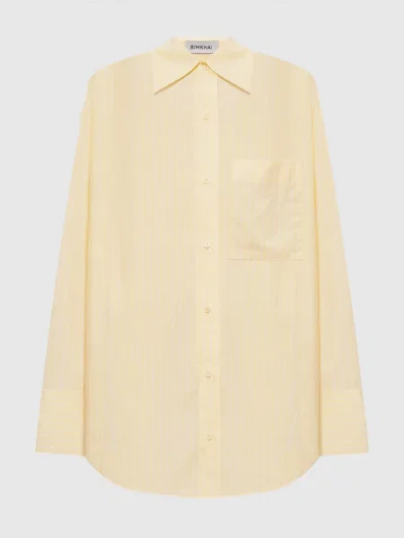 Сорочка Loen в смужку Simkhai жовта