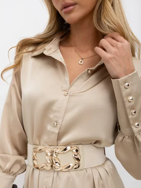 Midi haljina Italy Moda smeđa