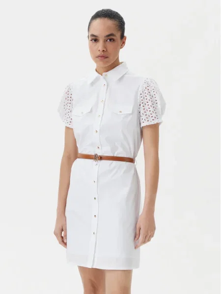 Fracomina Rochie tip cămașă alb