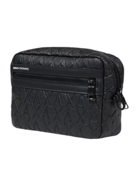 Torba Armani Exchange z kieszeniami na zamek czarna