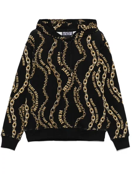 Hanorac cu glugă Versace Jeans Couture negru