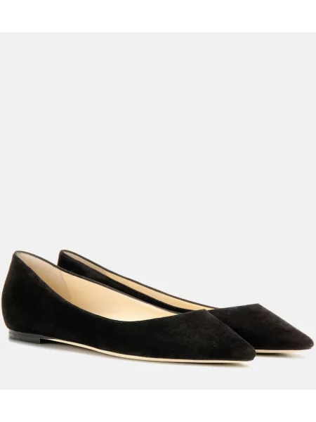 Balerini Jimmy Choo din piele de căprioară negru