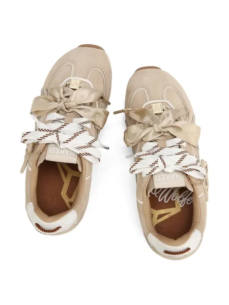 Naked Wolfe sneakers din piele întoarsă Adored bej