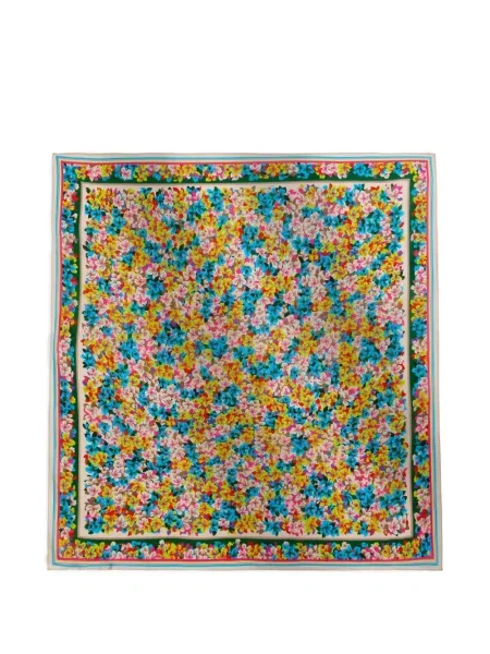 Fular Essentiel Antwerp cu model floral cu imagine albastru