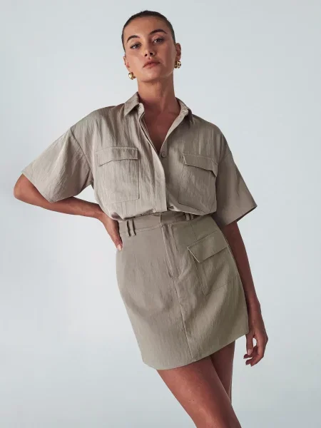 Willa Fustă Valle taupe gri