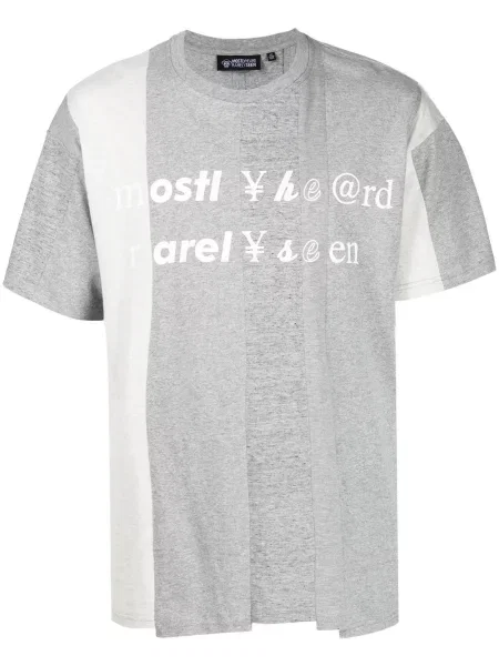 Tricou Mostly Heard Rarely Seen cu imagine gri
