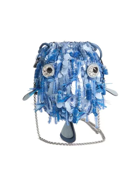 Body Anya Hindmarch skórzany niebieski