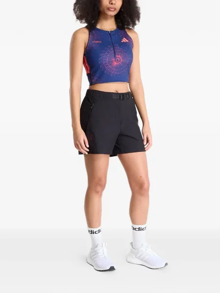Gulerat fotbal pantaloni scurți Adidas din jerseu albastru