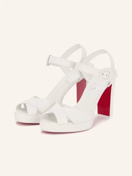 Christian Louboutin Sandały Cora weiss białe