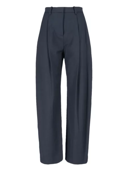 Pantaloni Lvir plisate albastru