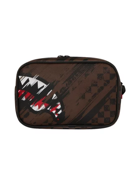 Torebka Sprayground skórzana w stylu grunge brązowa