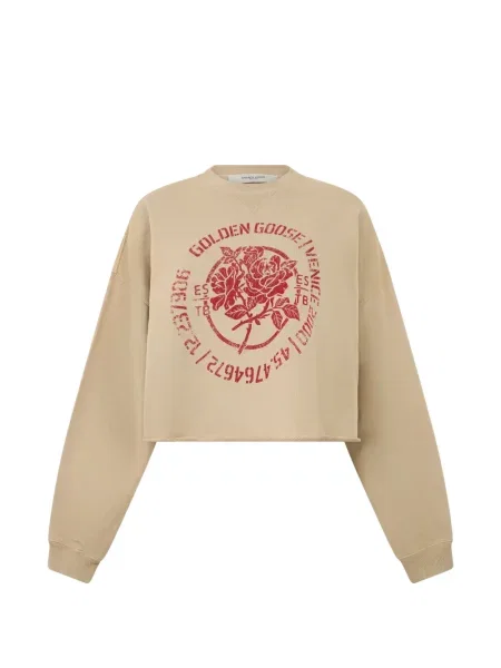Decupat pulover Golden Goose cu imagine maro