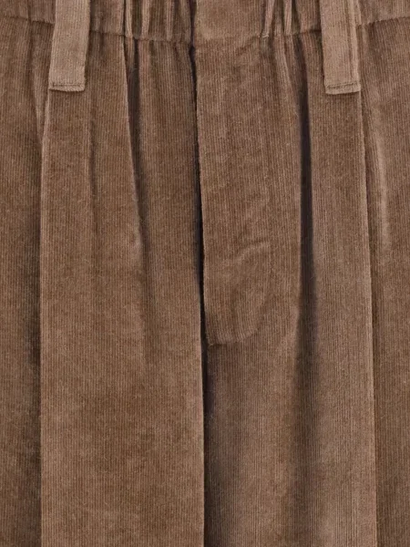 Pantaloni Brunello Cucinelli de catifea cord maro