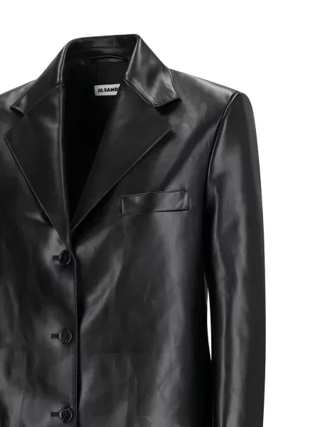 Geanta de piele Jil Sander negru