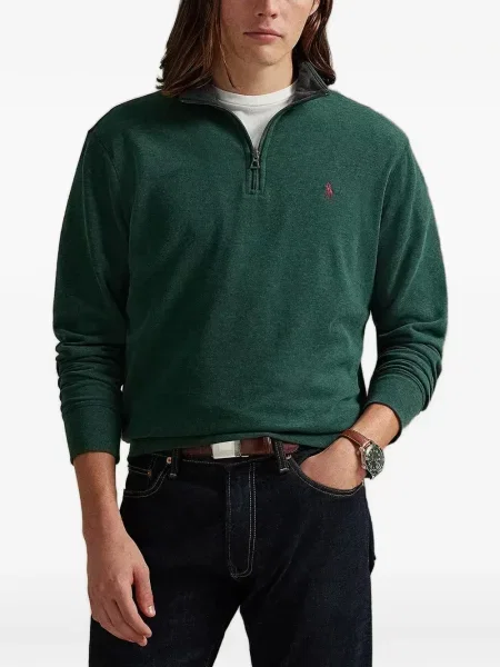Велурена шапка с козирки Polo Ralph Lauren с автограф черно