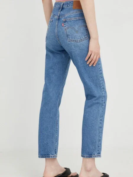 Džíny Levi's Crop high waist modré