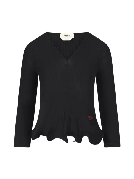 Sweter Fendi wełniany czarny