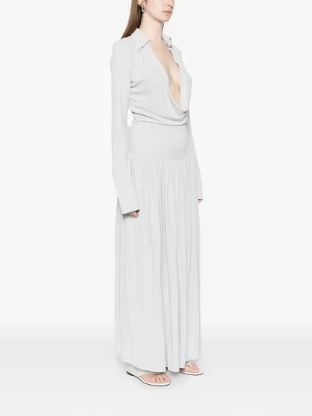 Maxi rochie maxi Aya Muse drapată de costum albastru