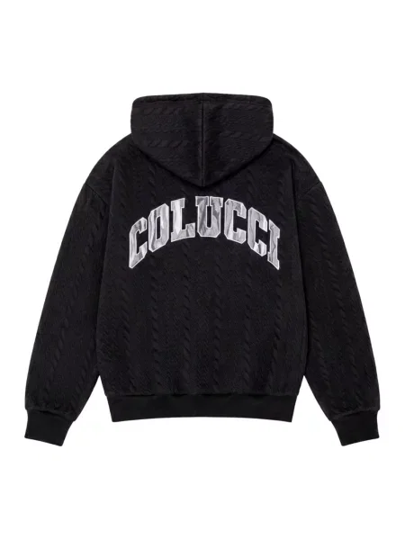 Bluza z kapturem Carlo Colucci z kapturem czarna
