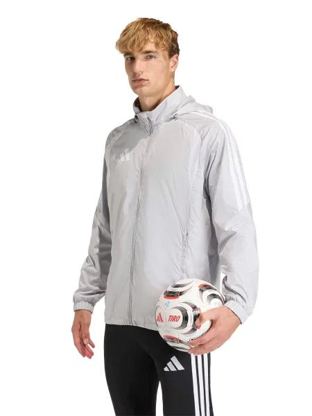 ADIDAS PERFORMANCE Športová bunda svetlosivá biela