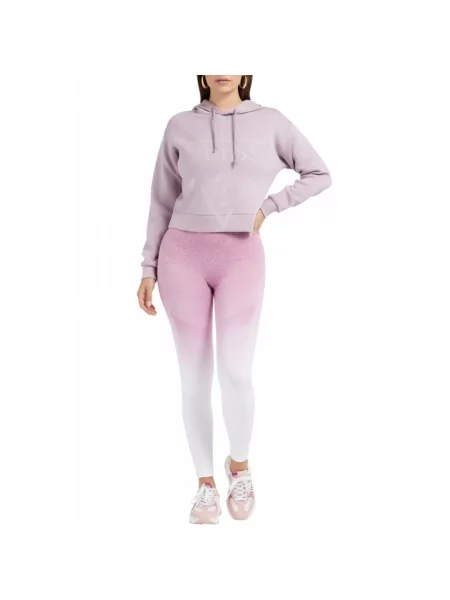 Bluza z kapturem Guess z kapturem fioletowa
