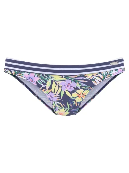 VENICE BEACH Slip costum de baie bleumarin / galben / lila alb