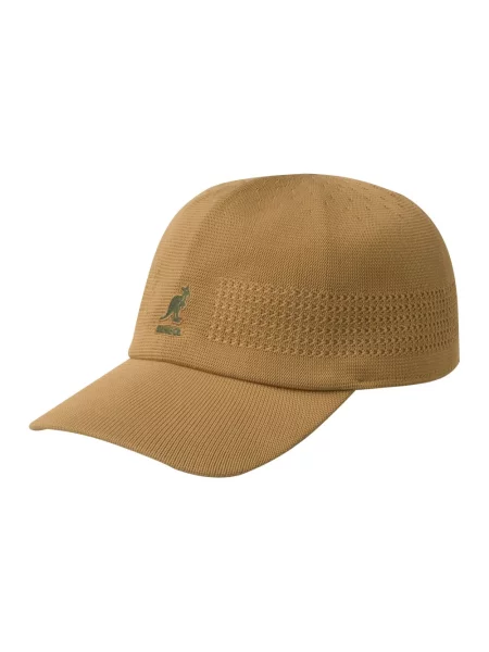 Czapka z daszkiem Kangol w tropikalny nadruk beżowa
