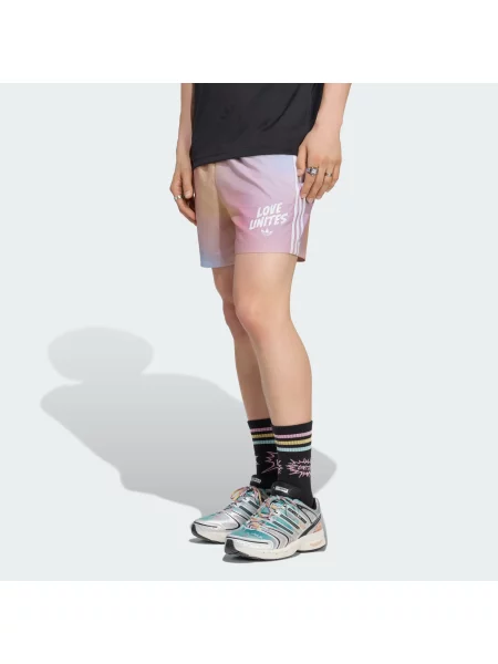 ADIDAS ORIGINALS Nohavice Pride svetlomodrá / levanduľová / marhuľová ružová