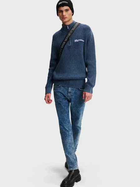 Прямі джинси Karl Lagerfeld Jeans бавовна/еластан синій