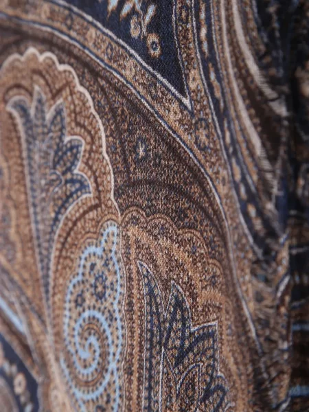 Fular Dell'oglio cu imagine cu model paisley albastru