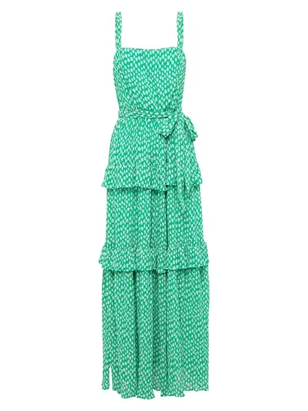 Tussah Rochie NATALIA verde alb