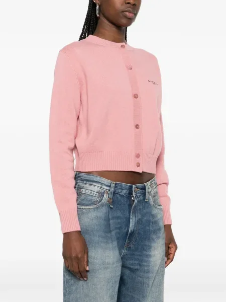 Cardigan Givenchy cu decolteu în U scurt roz