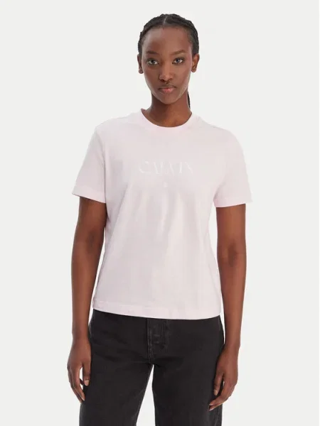 Тениска Calvin Klein Jeans розово