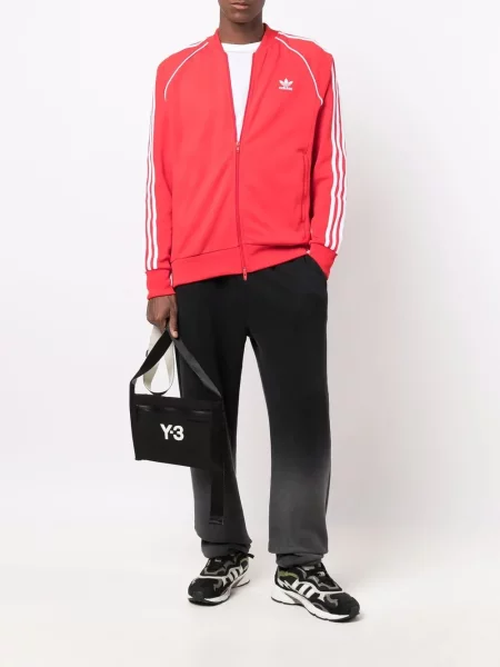 Geacă Adidas cu broderie alergare roșu