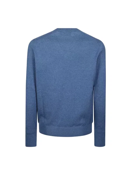 Sweter Ballantyne z dekoltem w serek niebieski