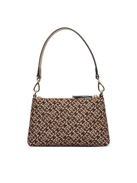 Tommy Hilfiger Rankinė Th Jacquard Mini Shoulder Bag Ruda žalia