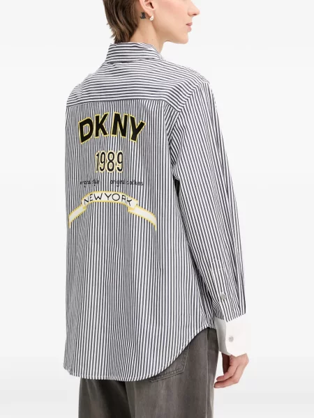 Cămașă Dkny cu dungi cu imagine alb
