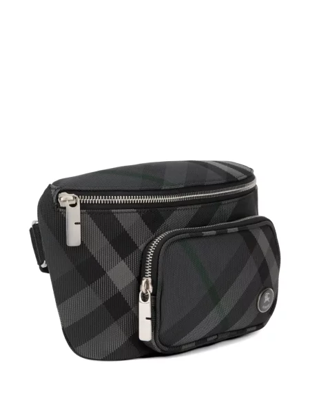 Cu centură curea Burberry în carouri gri