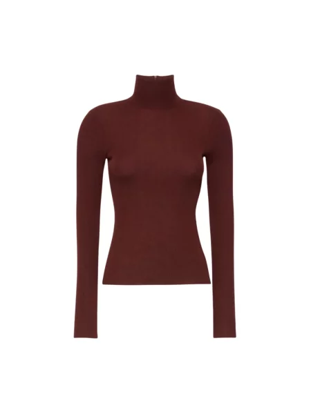 Sweter z golfem Max Mara czerwony