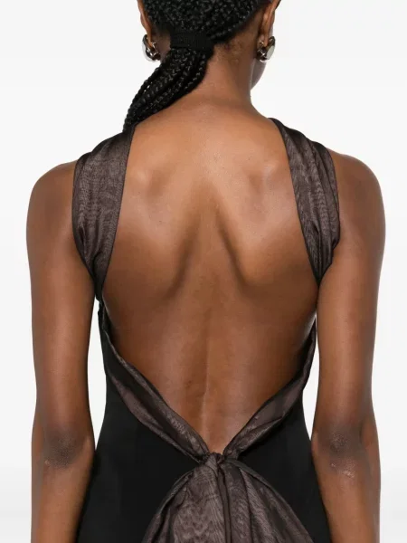 Rochie Retrofete cu gât halter de costum negru