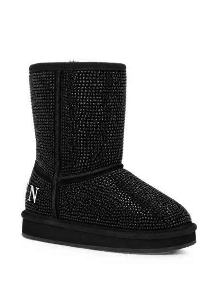 Botine Philipp Plein din piele de căprioară negru