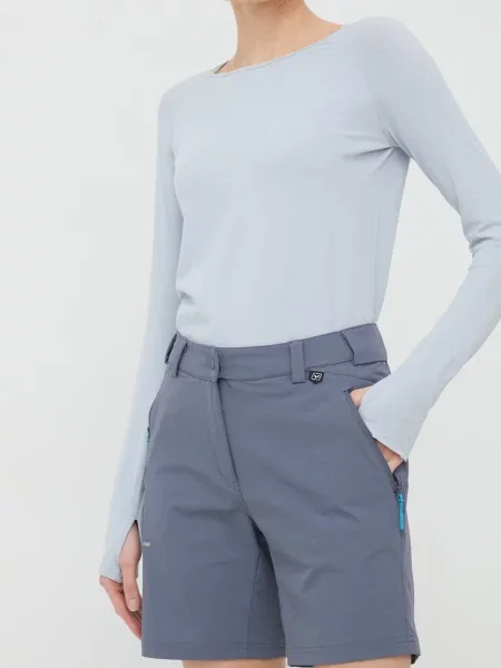 Viking szorty outdoorowe Expander gładkie medium waist szary