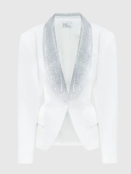 Жакет з вовни з кристалами Giuseppe Di Morabito Milano білий