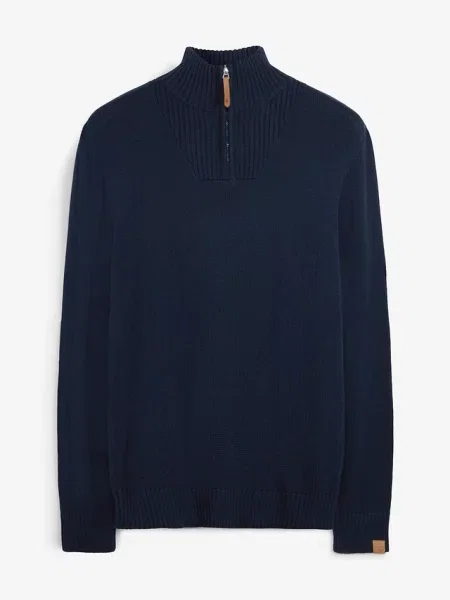 Sweter o kroju regular fit niebieski
