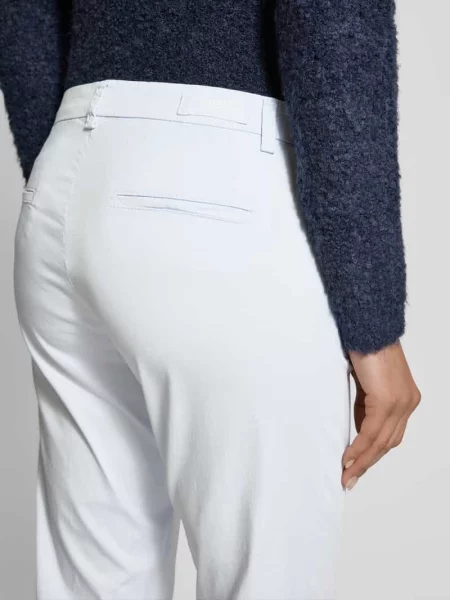 Spodnie o skróconym kroju slim fit model ‘STELLA’ Cambio błękitne